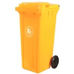 Basurero IM Amarillo 120 litros con ruedas